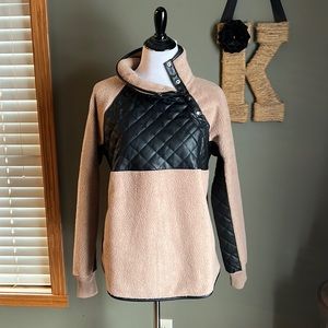 Abercrombie snap neck pullover BNWT